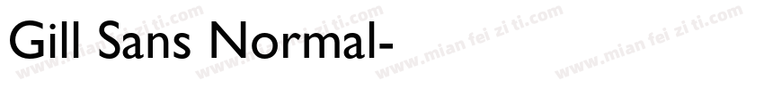 Gill Sans Normal字体转换